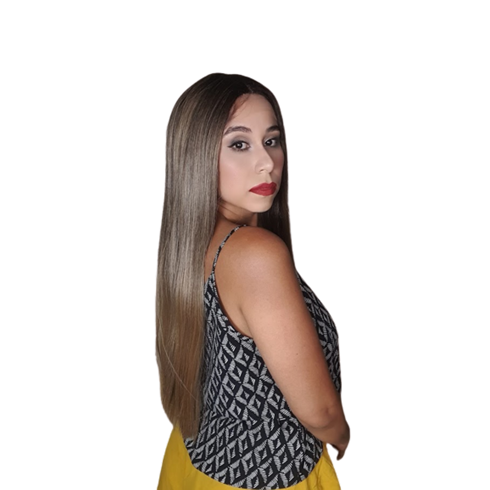 Peruca lace front Lisa longa premium HD Hedy 70 cm