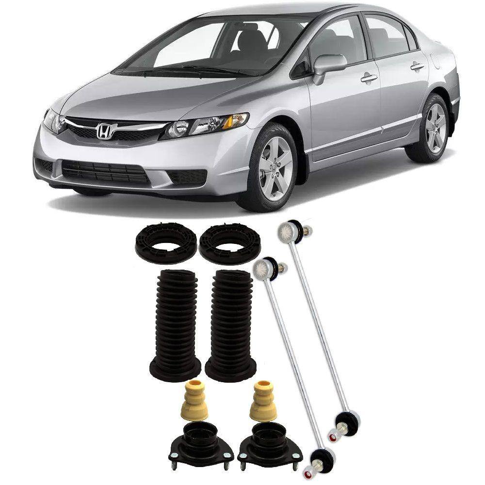 Bieleta + Kit Batente Honda New Civic Dianteiro 2006 Até 2011 O Par