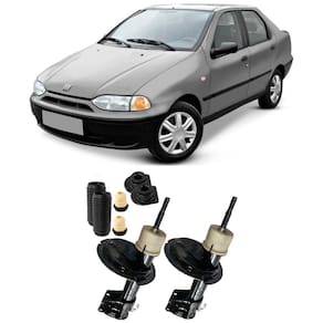 Amortecedor + Kit Batente Fiat Siena Dianteiro 1996 Até 2000 O Par