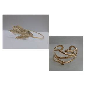 Fantasia Grega 1 Tiara de Louro e 2 Braceletes Cobra Feminino