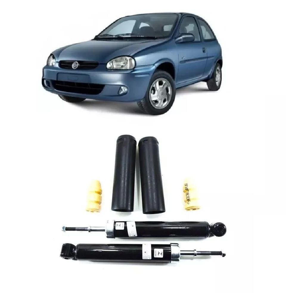 Amortecedor + Kit Batente Corsa Hatch Traseiro 1996 Até 2001 SUPER 1,0 1,6 16V