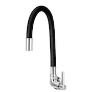 Torneira Flexível Parede Cozinha Gourmet Preta Black