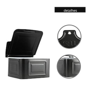 Porta Sal Saleiro Em Aço Inox Preto 700G - Mak Inox