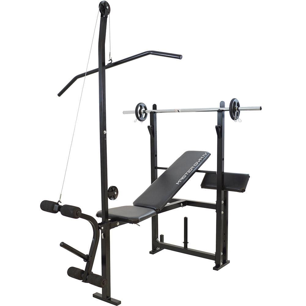 Academia Residencial Master Gym com Barra Oca 1,20 e 04kg de Anilhas Pintadas Poli Sports