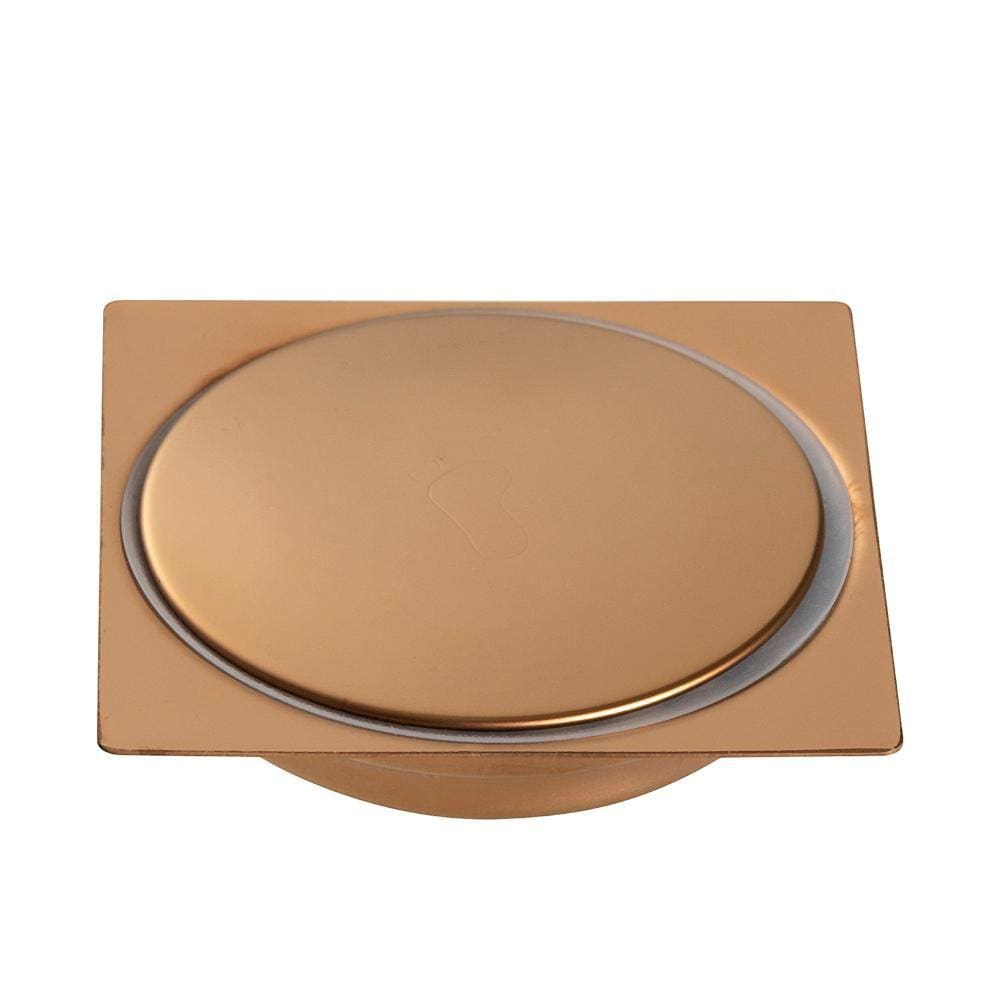 Ralo Click Up Para Chão 10 cm Inox Pingoo.casa - Dourado Rose
