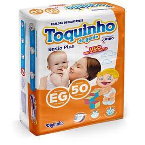 Fralda Infantil Toquinho De Gente Basic Plus Eg C/50