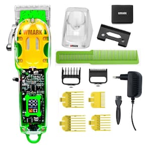 Maquina De Cortar Cabelo Wmark Ng308 + Base Transparente