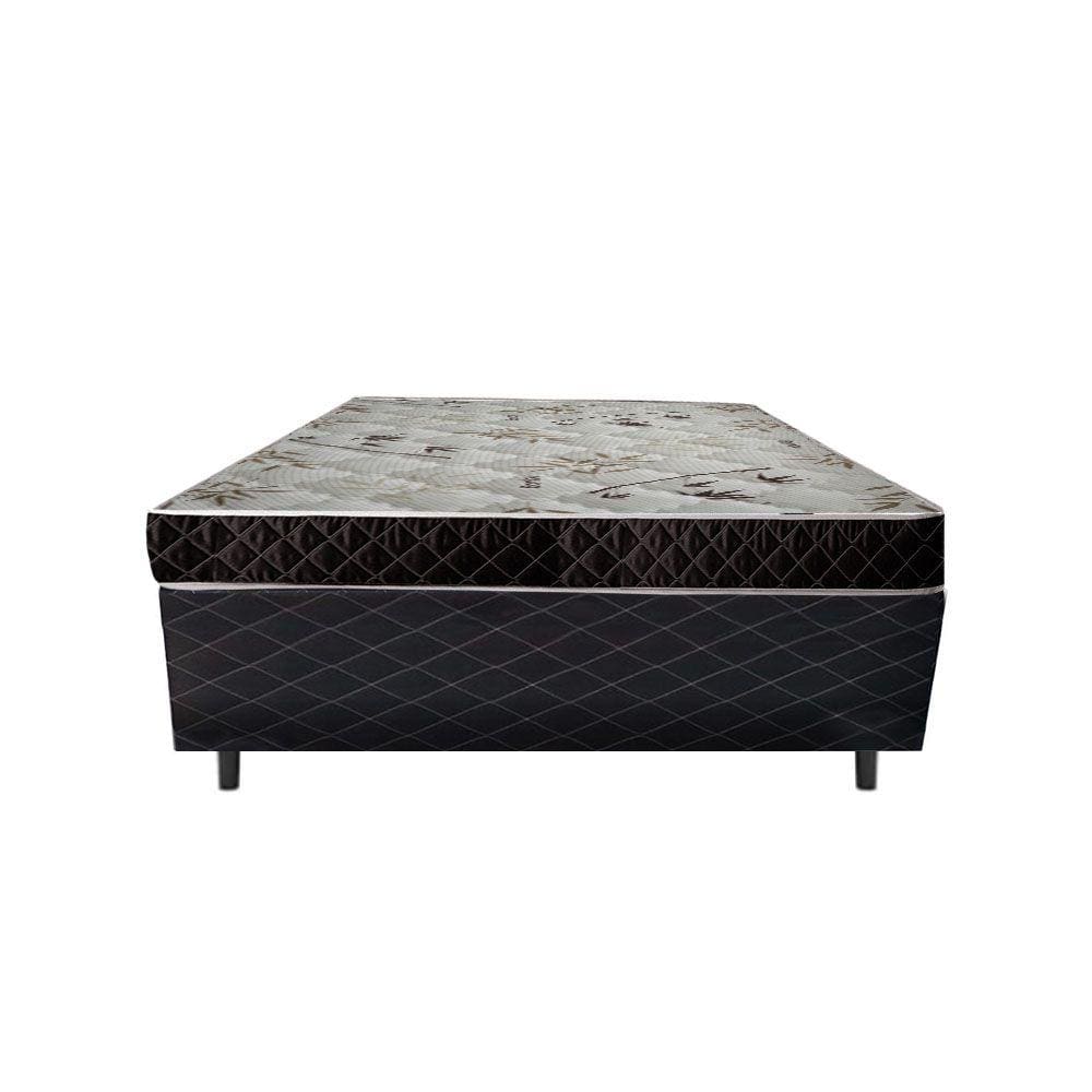 Cama Box Casal Colchão Aylla Espuma D33 Acolchões + Box Poliéster 60x138x188