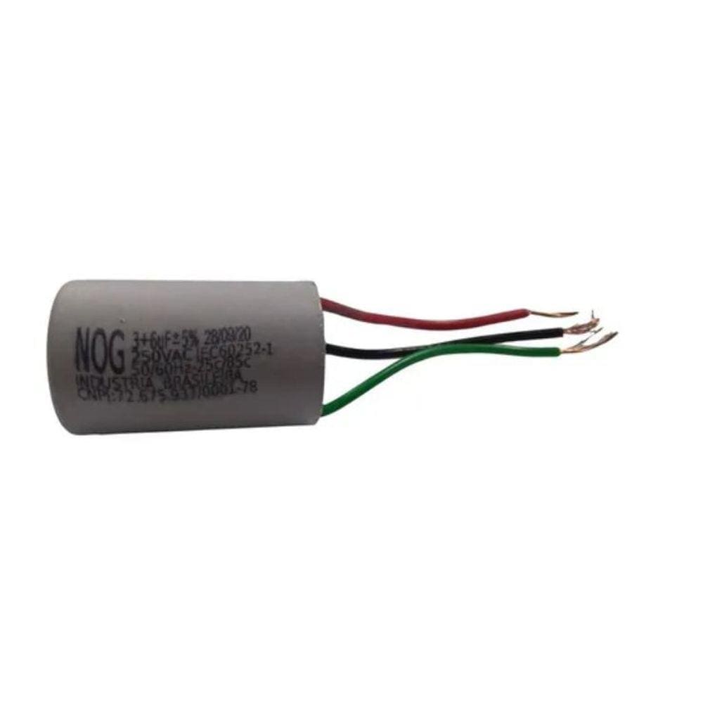 Capacitor P/ Ventilador 3 Fios 3 + 6uf 50/60hz 250v Ipc