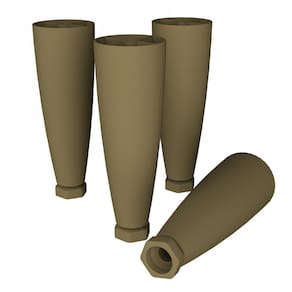 Kit 4 Pés Cônicos para Cozinha Emily Henn Bronze