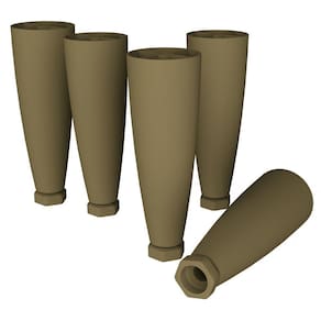 Kit 5 Pés Cônicos para Cozinha Emily Henn Bronze