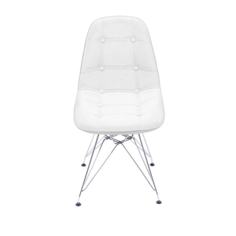 Cadeira DKR Base Cromada Botonê OR Design Branco