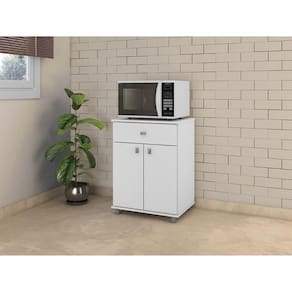 Balcão Multiuso 1 Gaveta 2 Portas 1 Prateleira Movelbento Branco