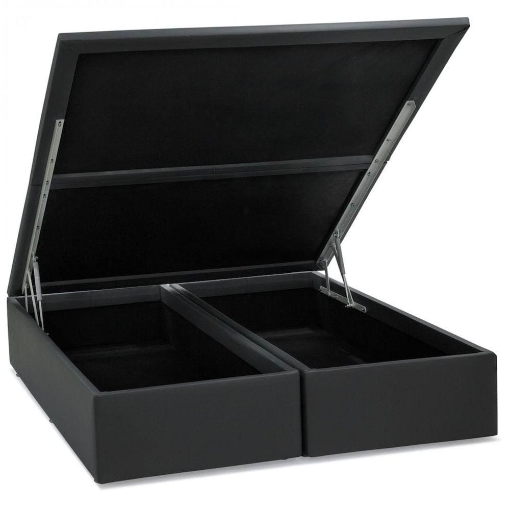 Base Baú Corino King 186x198x39cm Ortobom Cinza