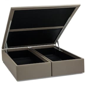 Base Baú Corino Queen 158x198x39cm Ortobom Bege