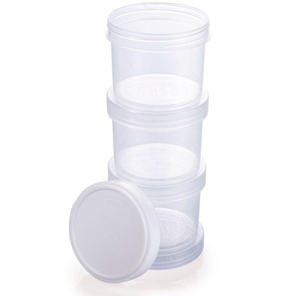 Organizador porta temperos com tampa rosca 3 peças 150ml Plasutil ref. 8045