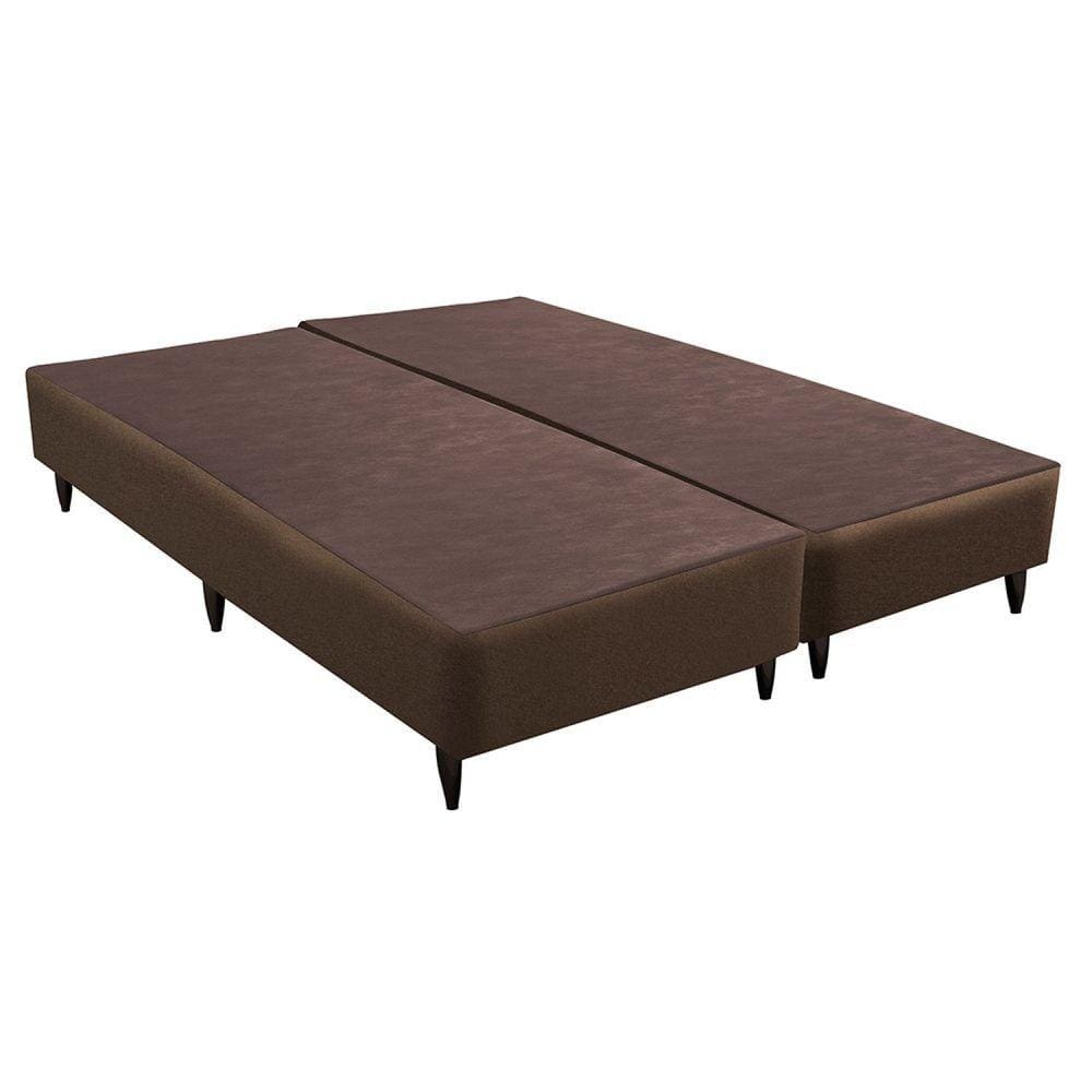 Base Sommier Linho Super King 193x203x23cm Ortobom Marrom