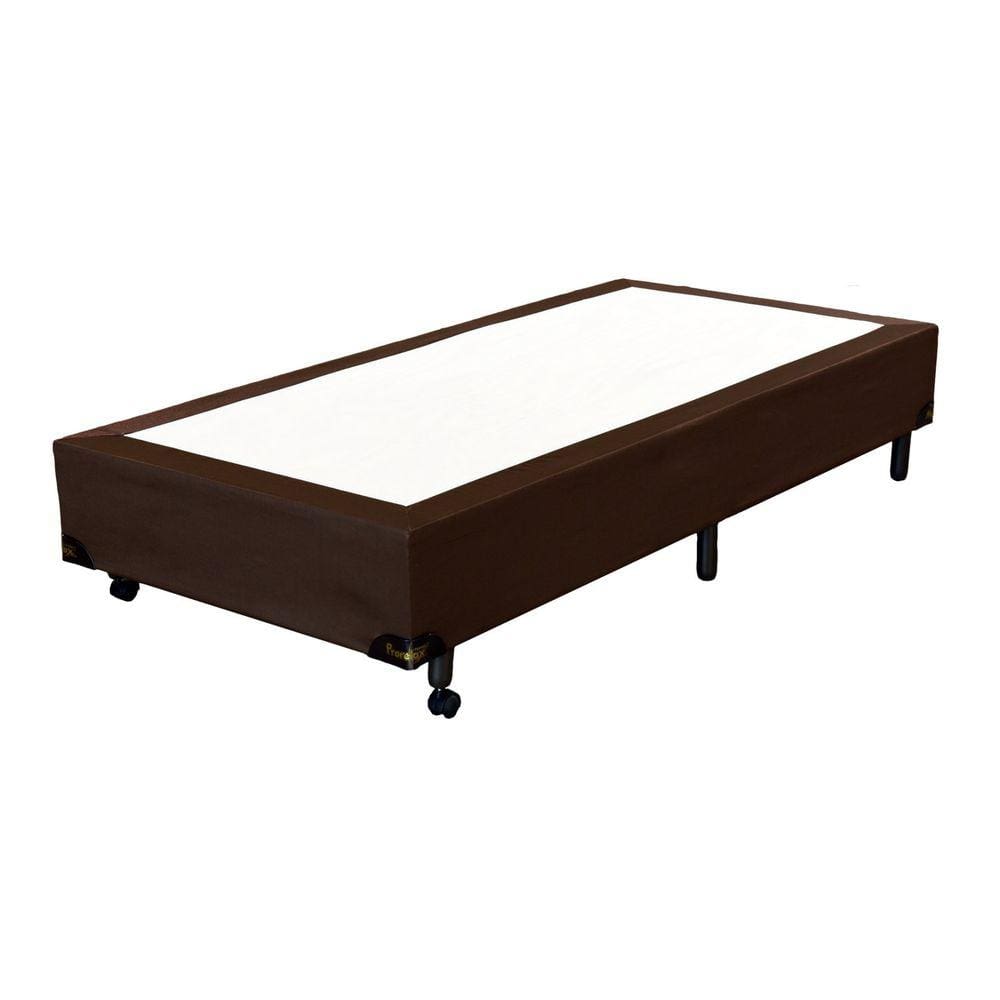 Base Box Solteiro Jacquard Liso 96x203x25cm Prorelax Marrom