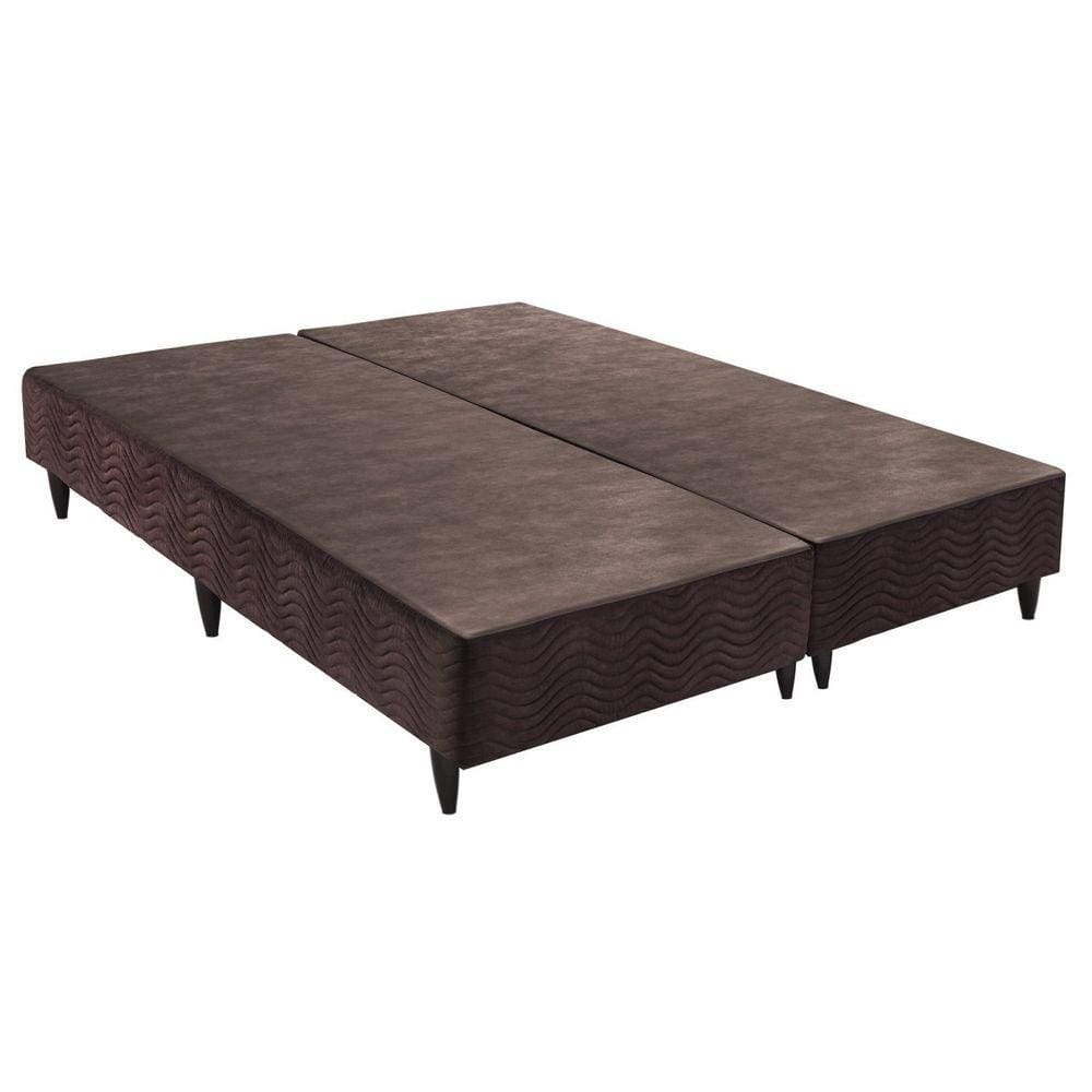 Base Sommier Camurça Queen 158x198x23cm Ortobom Marrom