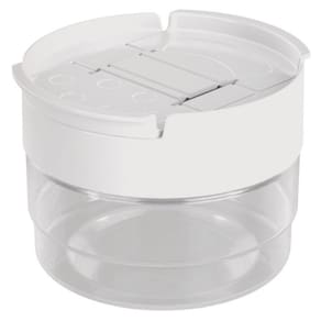 Porta tempero de plástico com 2 aberturas 140ml branco Plasutil ref.13541