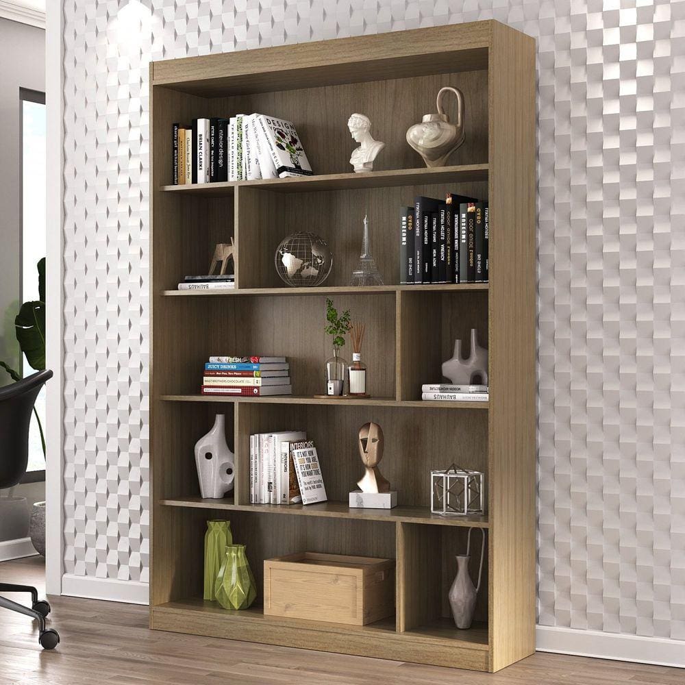 Estante para Livros 4 Prateleiras Home Office Espresso Móveis Avelã TX/Avelã TX
