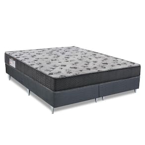 Conjunto Cama Box Colchão Iso D33 Queen Size Ortobom Grafite/Branco