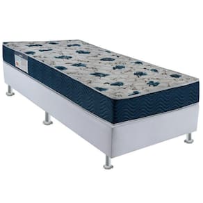 Cama Box Colchaõ Iso D28 Solteirão Ortobom Azul/Branco