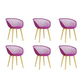 Conjunto 6 Cadeiras com Braços Clarice Rivatti Cereja