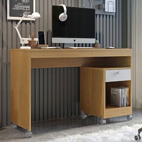 Mesa para Computador Giga Valdemóveis Cinamomo/Off White