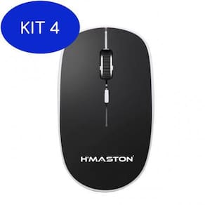 Kit 4 Mouse Silencioso Sem Fio H`Maston E-1600