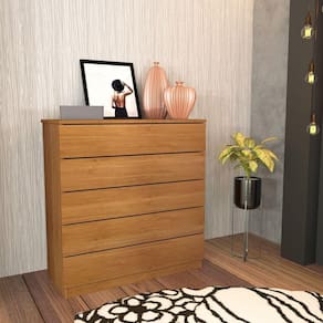 Cômoda 5 Gavetas Premium Tcil Móveis Cinamomo