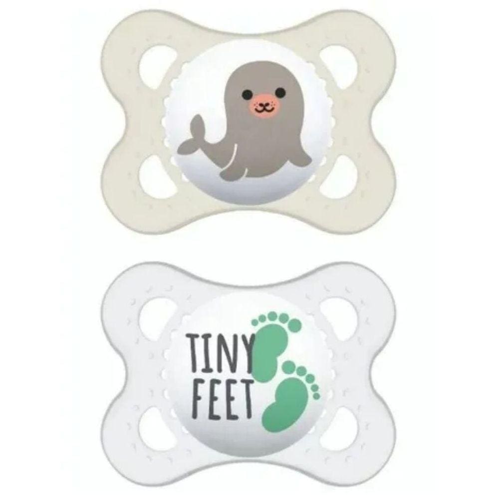 Kit 2 Chupetas 0M+ Bichinhos Sayings Neutra - MAM