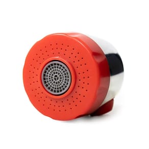 Bico Arejador Duplo Jato Abs Vermelho/cromado P/bica Gourmet