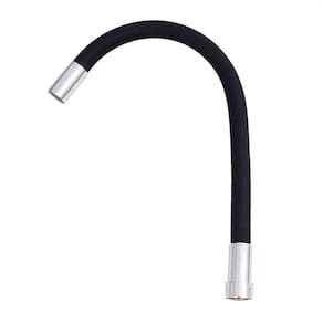 Tubo Cozinha 3/4 Flex Design Silicone Preto E Arejador Fixo