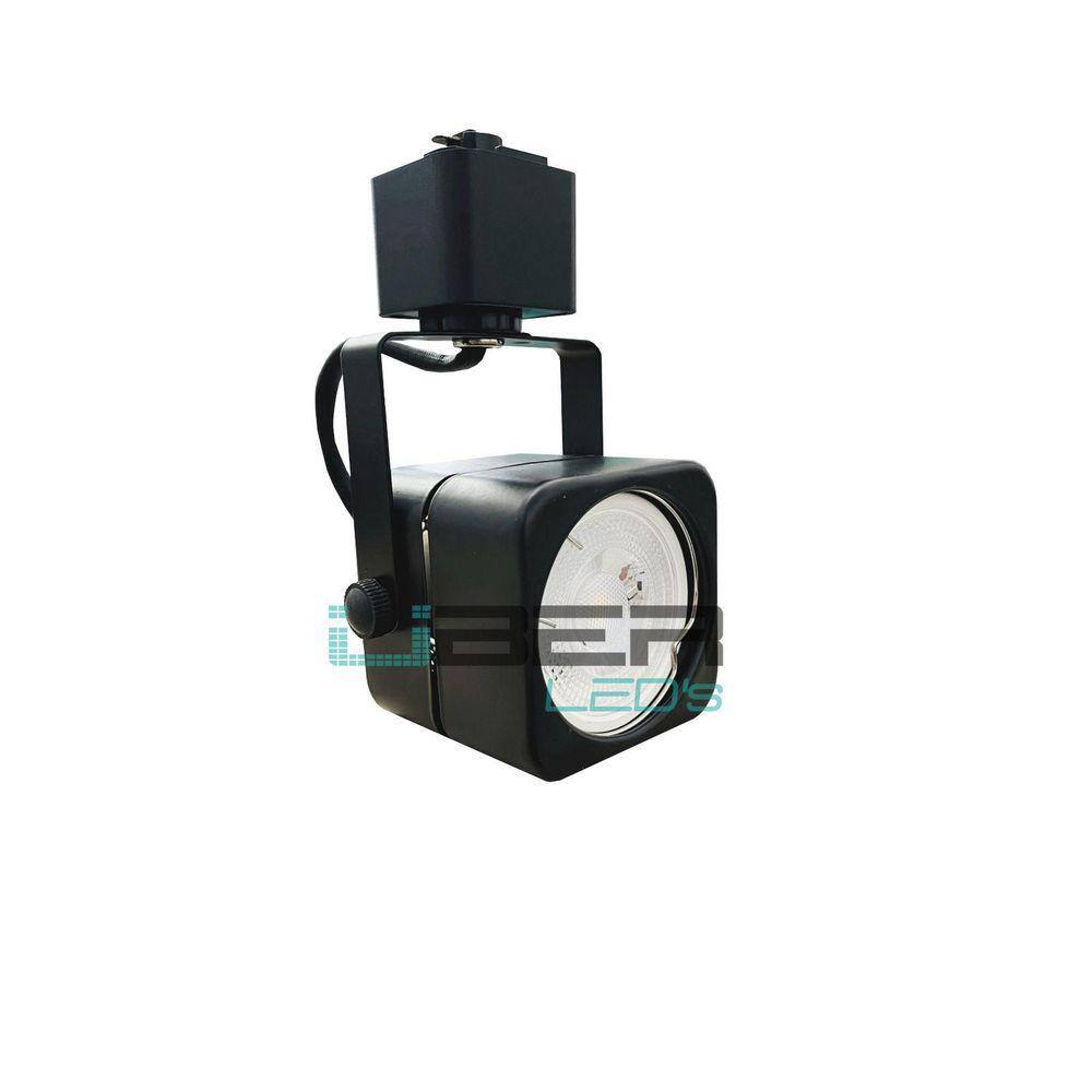 Spot Para Trilho Dicroica Gu10 Quadrado - Preto