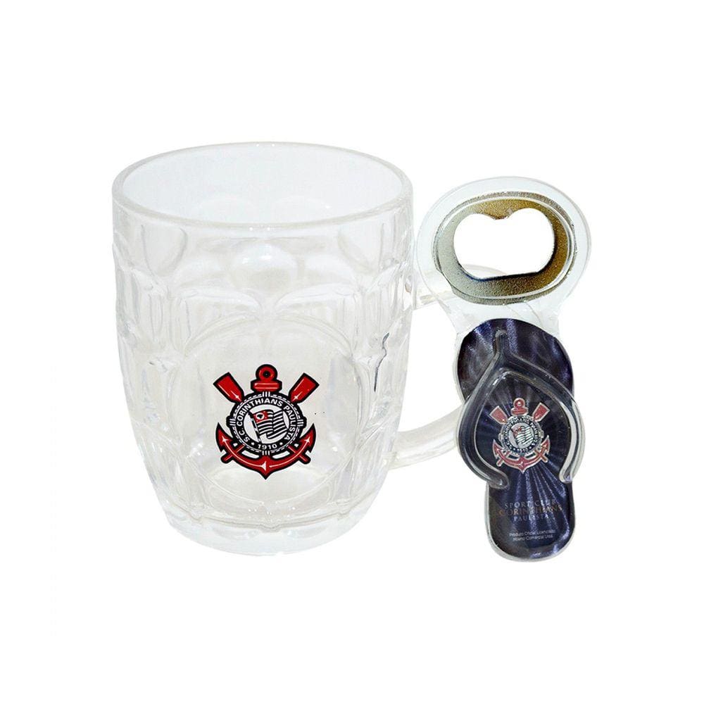 Caneca do Corinthians 280 ml Vidro Chaveiro Abridor Garrafas