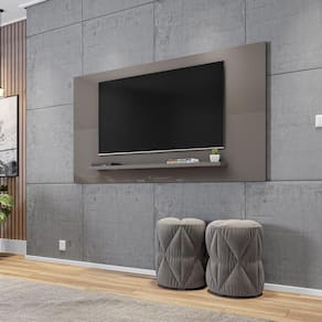 Painel 158cm para TV até 60 Polegadas Esmeralda Casa D Cinza Pérola