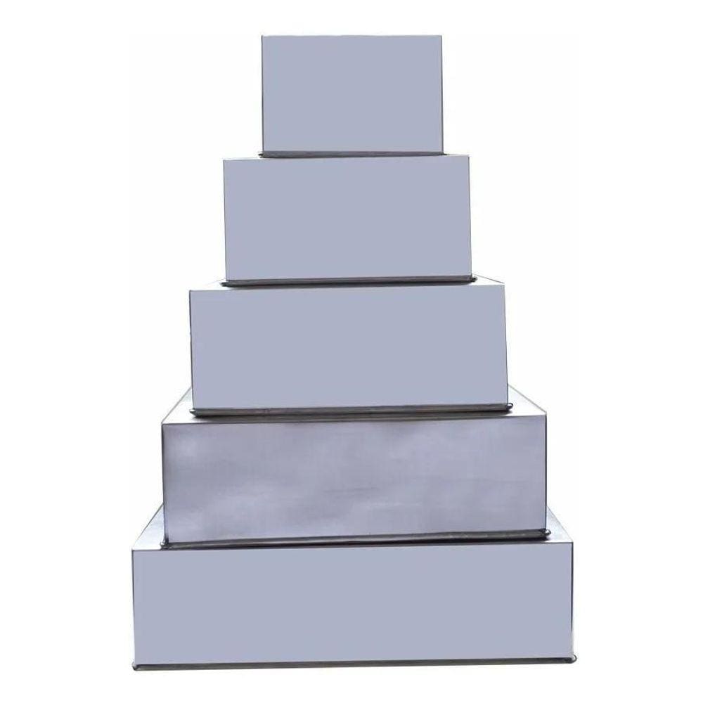 Jogo Forma Quadrada Altas Kit Com 5 Pçs Fundo Fixo