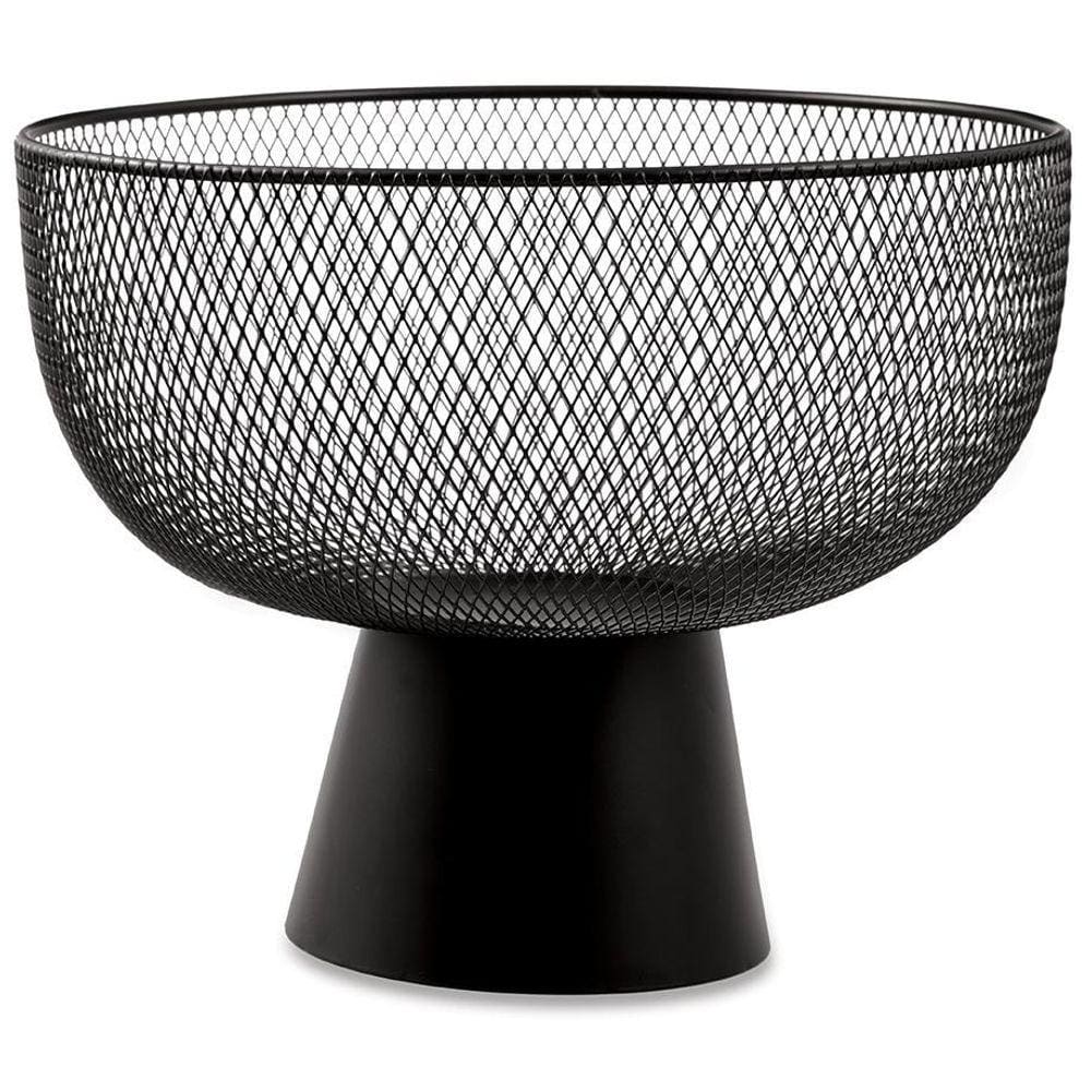 Centro De Mesa Preto Em Metal Aramado Decorativo Mart G
