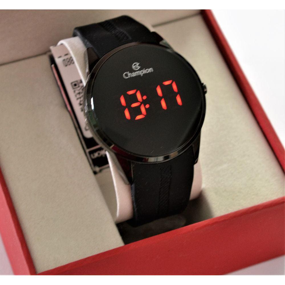 Relogio Champion Masculino Digital Pulseira Silicone Preto Ch40188d