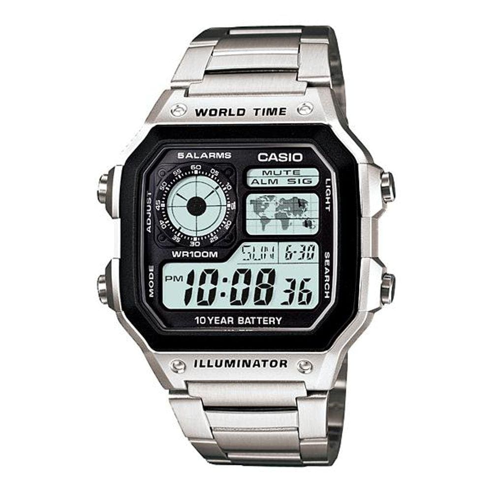 Relógio Masculino Digital Casio Multifunção AE-1200WHD-1AVDF