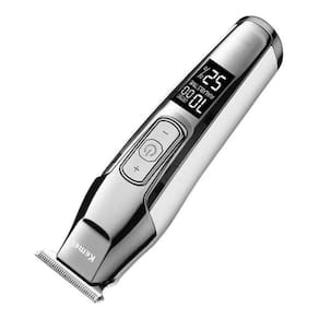 Maquina Cortar Cabelo Kemei Km-5027 Elétrico Luxury Prata