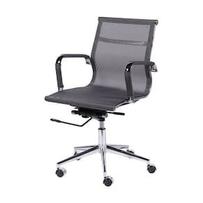 Cadeira Boxbit Eames Office Baixa Base Em Rodízio Cinza