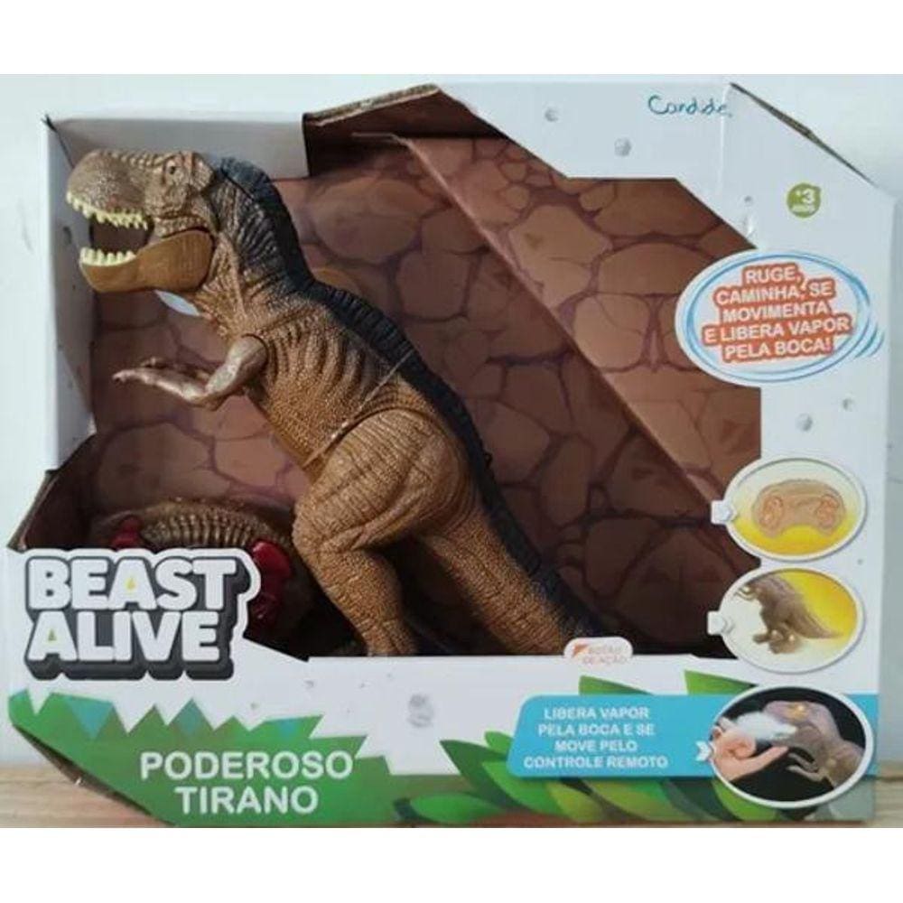 Trex Poderoso Tirano Solta Fumaça Com Controle Remoto Candide