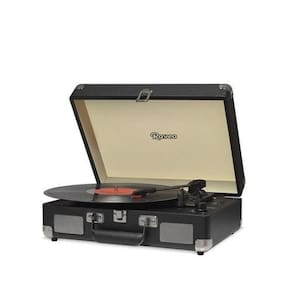 Vitrola Toca Discos Raveo Sonetto Chrome Preto Bivolt Disco