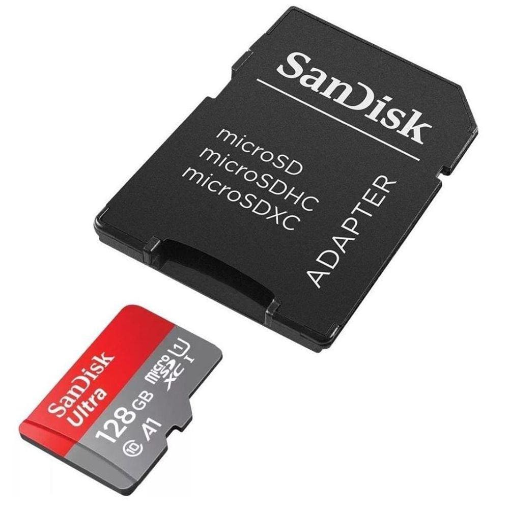 Cartão Micro Sd Sandisk Ultra 128Gb Com Adaptador