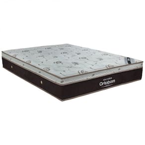 Colchão Sleep King Super King 193x203x32cm Ortobom Marrom/Branco Gelo