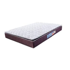 Colchão Casal Espuma D40 188x138x24cm Classic C Pillow Montreal Branco/Marrom