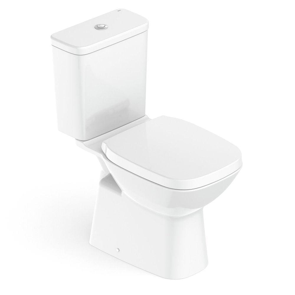 Kit Vaso Sanitário com Caixa Acoplada e Assento Queda Amortecida Debba Classic Roca Branco