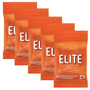 Kit 5 Pacotes Preservativo Elite C/ 3 Unidades Cada